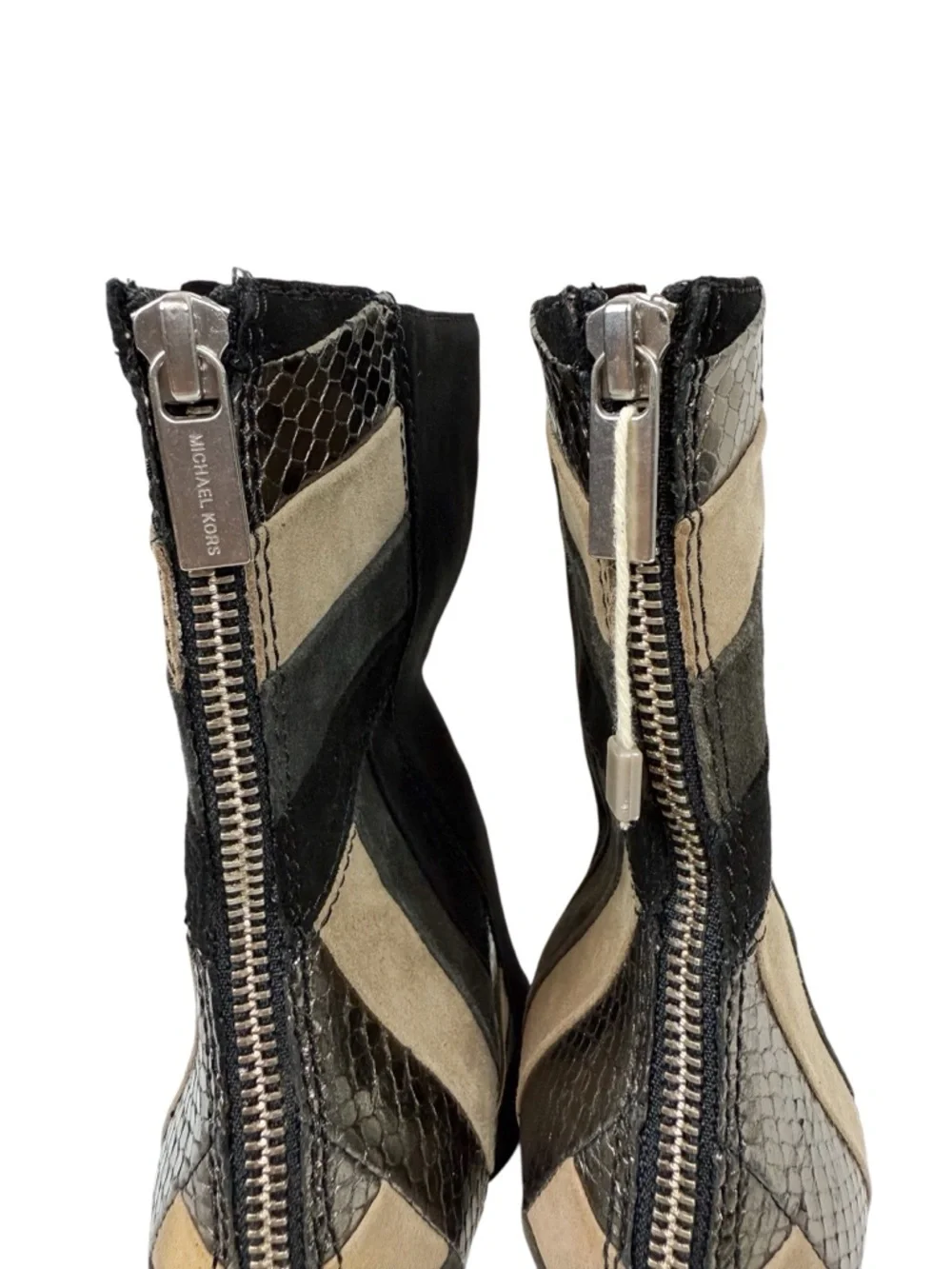 Michael Michael Kors Rosamond Suede Patchwork Stiletto Booties Boots Size 9
